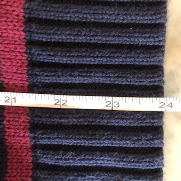 RALPH LAUREN POLO Cotton Crewneck Blue Red Stripe Sweater Boy Large - Picture 15 of 15